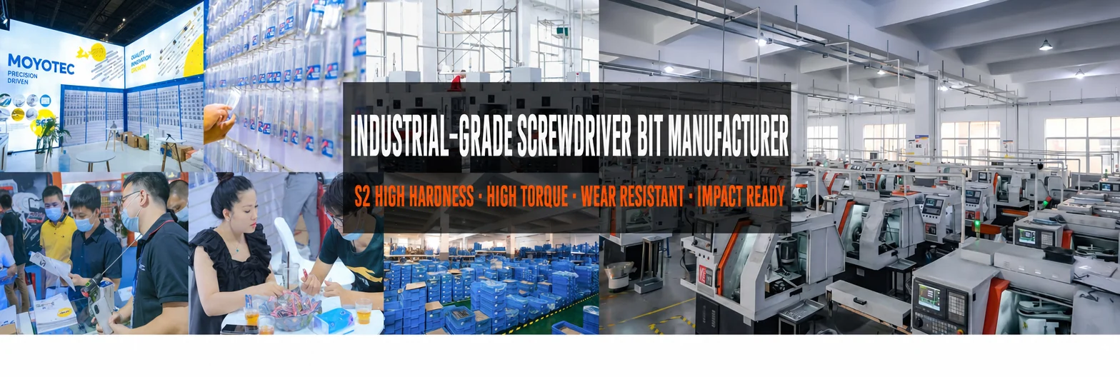 MOYOTEC factory: CNC machining hall, packaging line and trade show booth