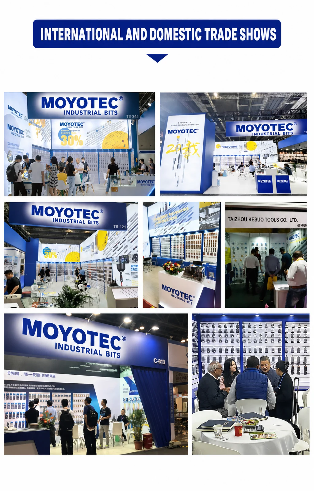 MOYOTEC exhibition booths at international hardware trade shows
