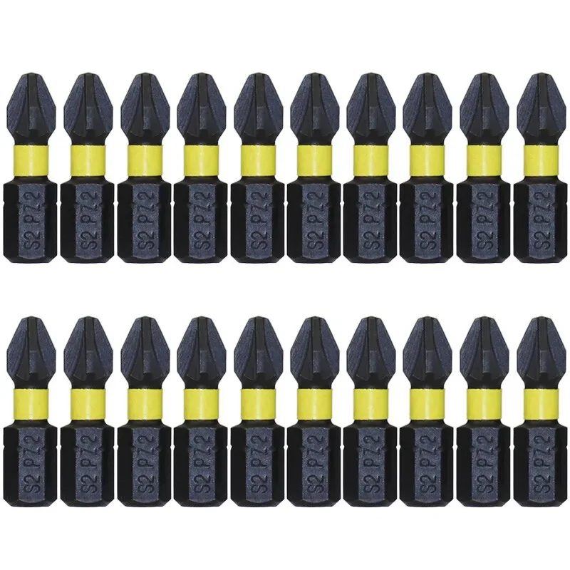 MOYOTEC 20 Piece PZ2 Screw Driver Drill Bit Set 25mm Pozi Impact Duty S2 Steel Bits Tool