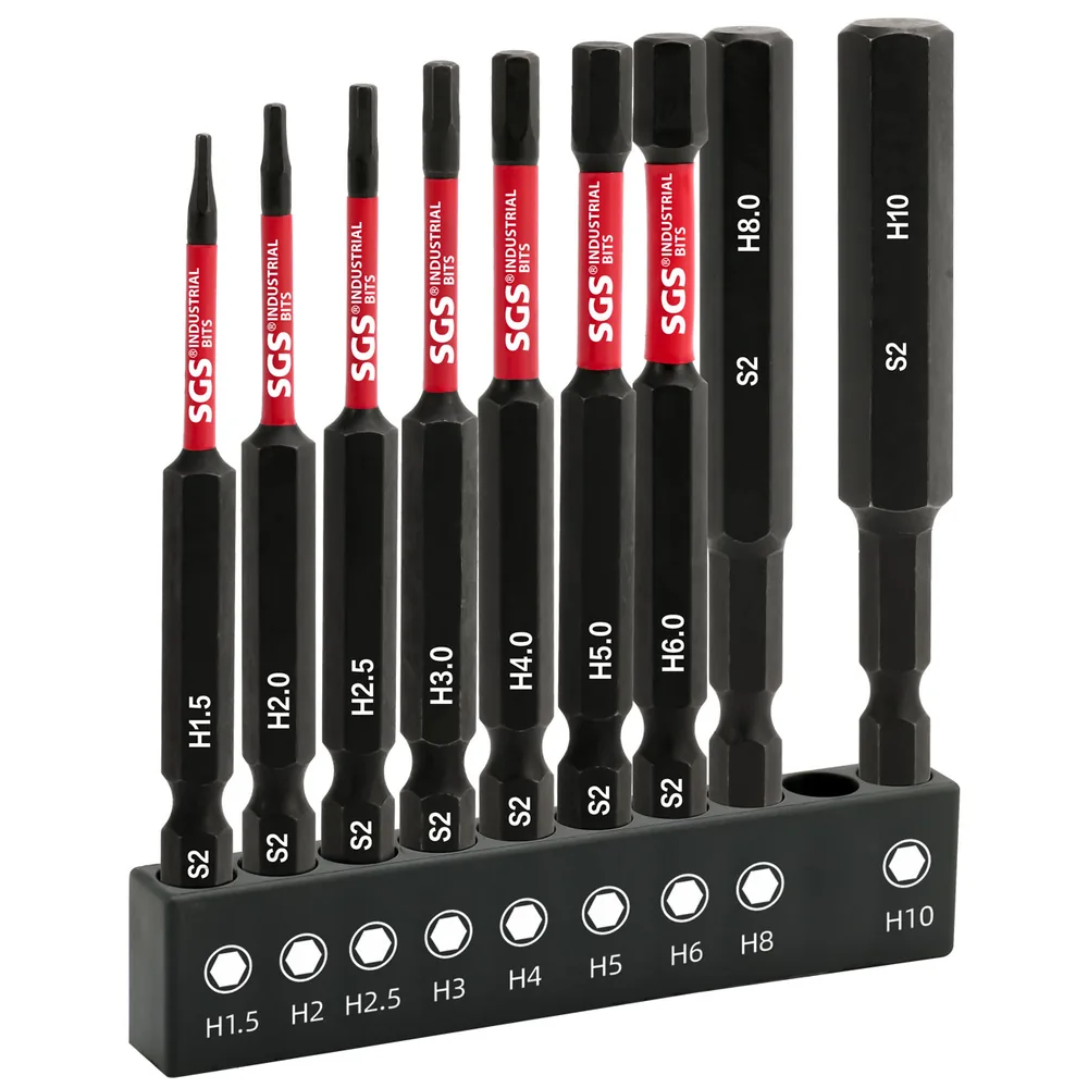 MOYOTEC 9PCS 50mm Impact Screwdriver Bit Set 1/4 Hexagon Screwdriver Bit Multifunction Portable Tool