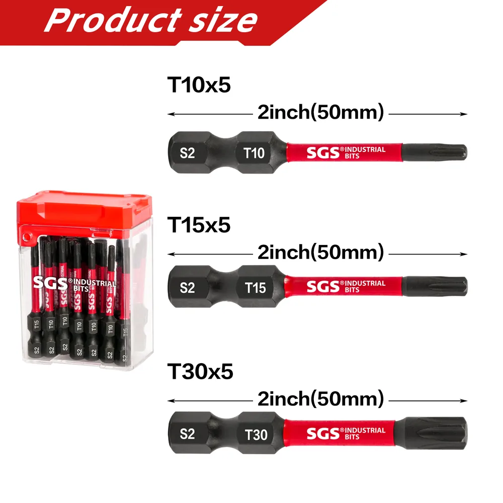 MOYOTEC 15pcs 50mm 1/4 Torx Stainless Steel…