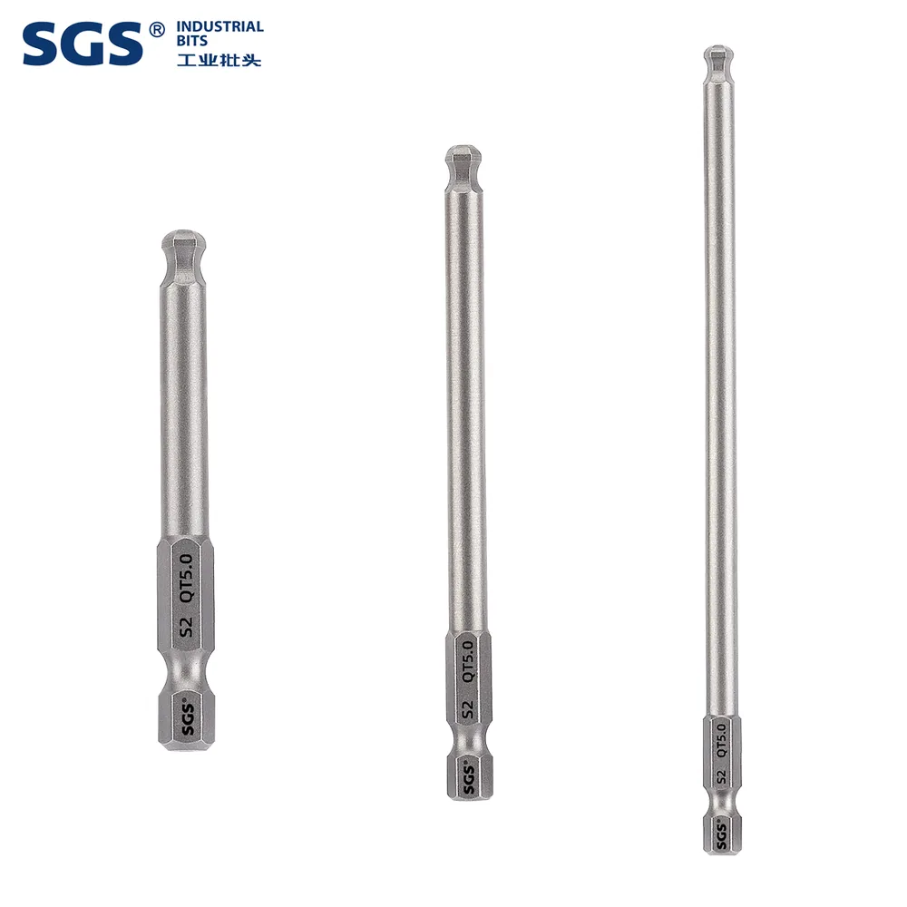 MOYOTEC 6.35mm Strong Magnetic S2 Material 65mm 100mm 150mm Sand Blasting Single-head Ball Head Scre