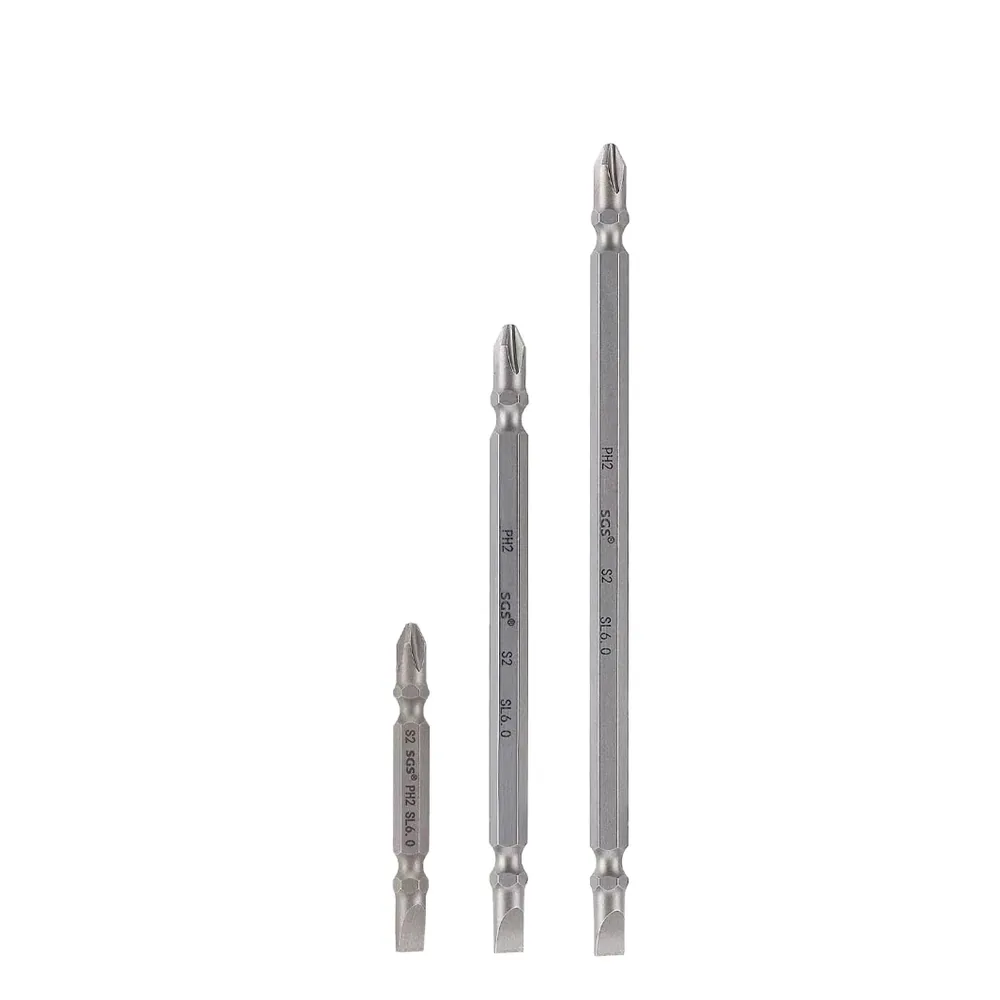 MOYOTEC 2024 1/4 Hexagon Driver Phillips and Slotted Double Ended Power Bits Set