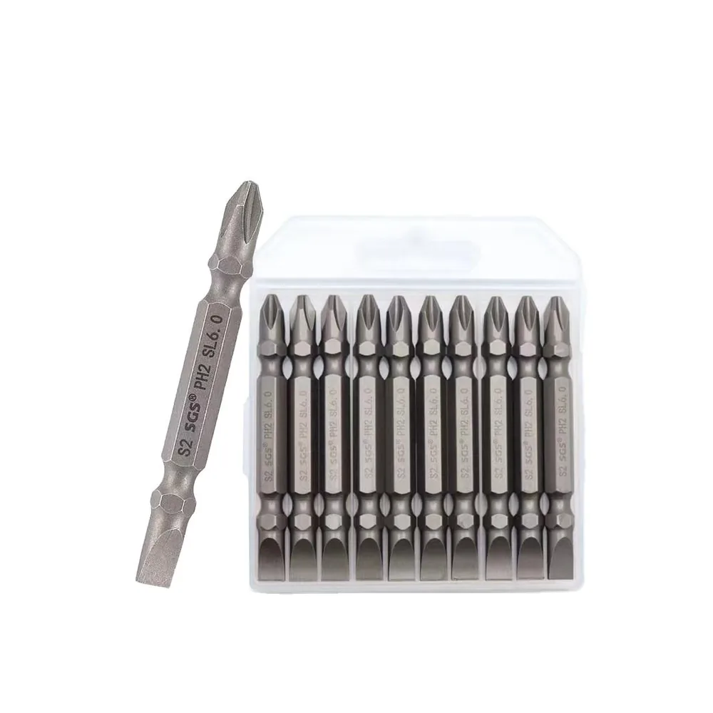 MOYOTEC Hexagonal Rod Series to This Wind Head S2 Alloy Steel Double Head Cross Slotted Screwdriver 